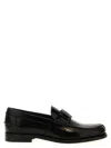 Tod's Black Black Chain Link Leather Loafers In Black