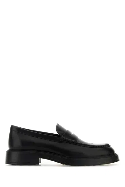 Tod's Leather Loafers In Black