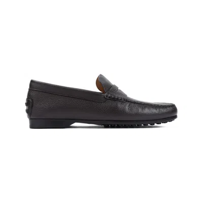 Tod's Leather Gomma Loafers In Brown