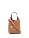 Tod's Micro Bag In Pelle Martellata Marrone Tods In Brown