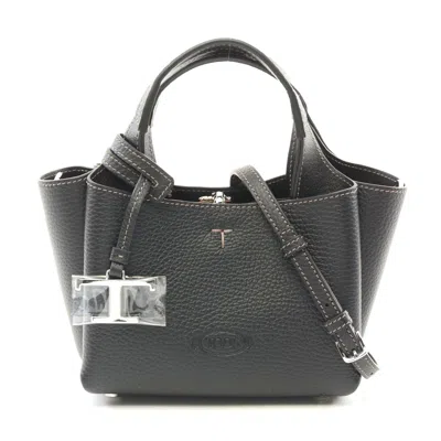 Tod's Leather Micro Handbag Black