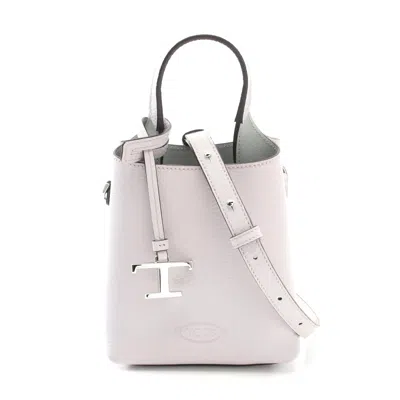 Tod's Leather Micro Handbag Purple