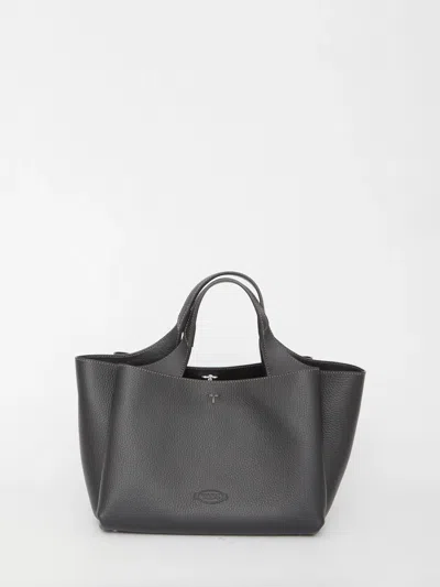 Tod's Leather Mini Handbag In Black
