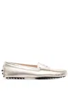 Tod's Leather Moccasin In Gold