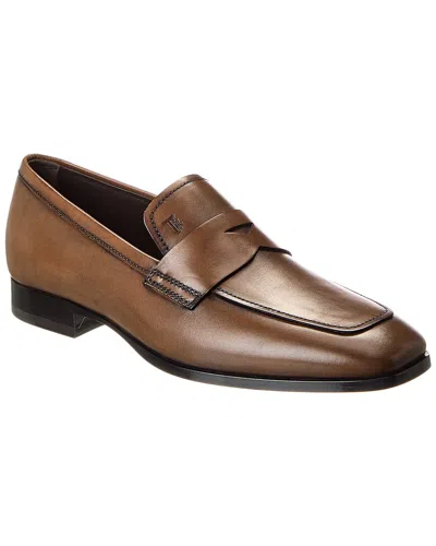 Tod's Leather Moccasin In Brown