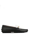 Tod's Metal Branded Bar Two-tone Leather Gommino Driving Shoes