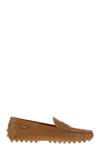 Tod's Leather Moccasin Rubber Sole In Brown