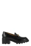 Tod's Leather Moccasin With Carrarmato Bottom In Black