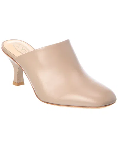 Tod's Leather Mule In Neutral