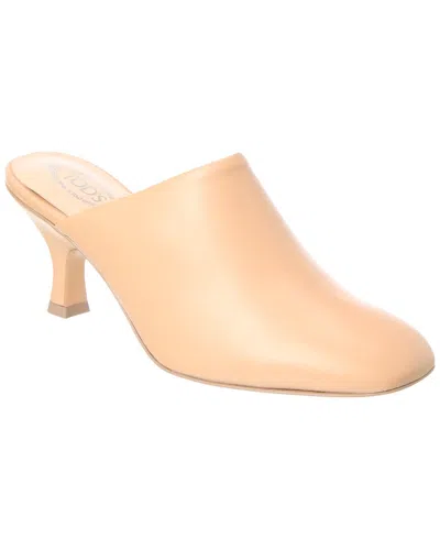 Tod's Leather Mule In Neutral