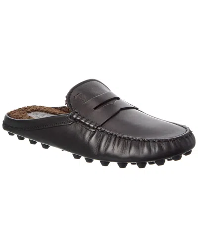 Tod's Leather Mule In Black
