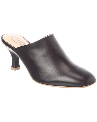 Tod's Leather Mule In Black