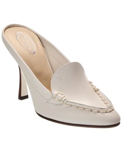 Tod's Leather Mule In White
