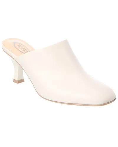 Tod's Leather Mule In White