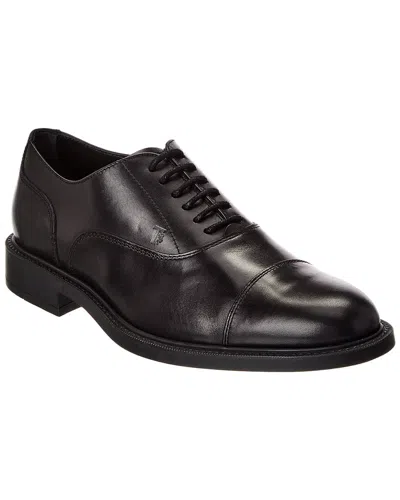 Tod's Leather Oxford In Black