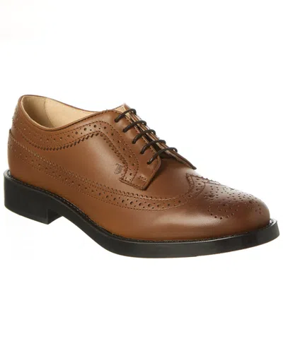 Tod's Leather Oxford In Brown