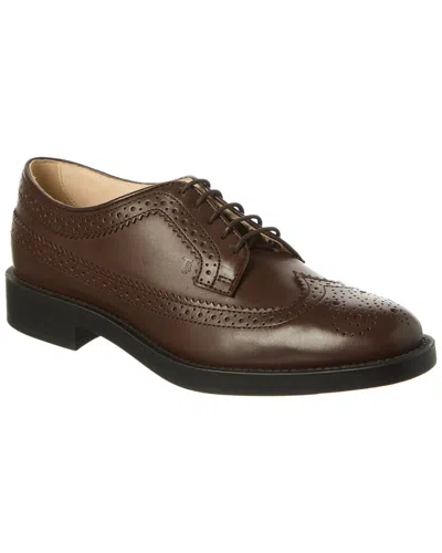 Tod's Leather Oxford In Brown