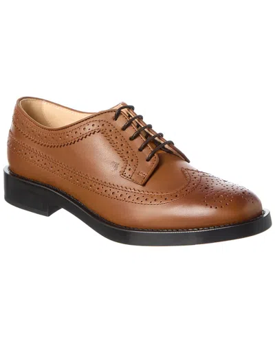 Tod's Leather Oxford In Brown