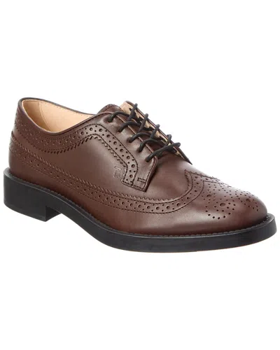 Tod's Leather Oxford In Brown