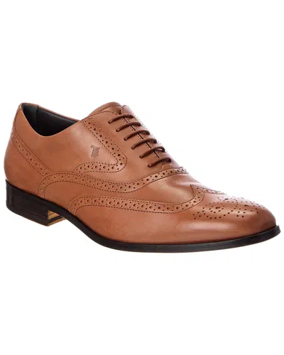 Tod's Leather Oxford In Brown