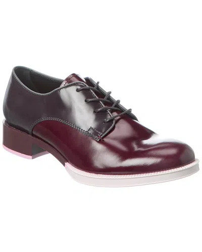 Tod's Leather Oxford In Red