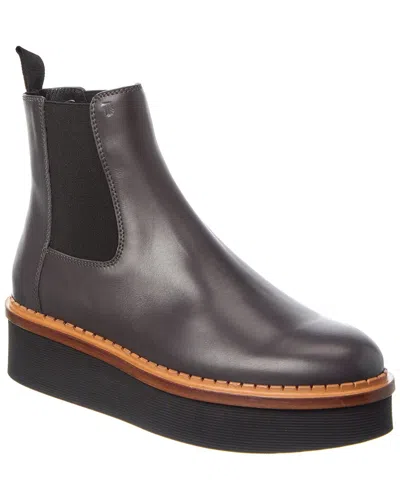 Tod's Leather Platform Boot In Black