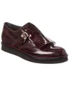Tod's Gomma Leather Wing-tip Oxford Loafers In Red