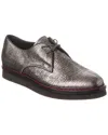 Tod's Leather Platform Oxford In Silver