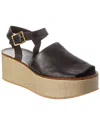 Tod's Leather Platform Sandal In Black