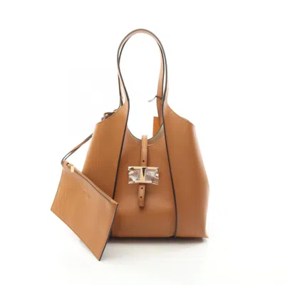 Pre-owned Tod's Leather Pouch Shopping Bag Tote Bag () In Brown
