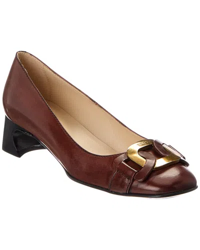 Tod's Leather Pump In Brown