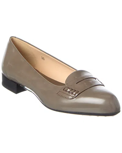 Tod's Leather Pump In Gray