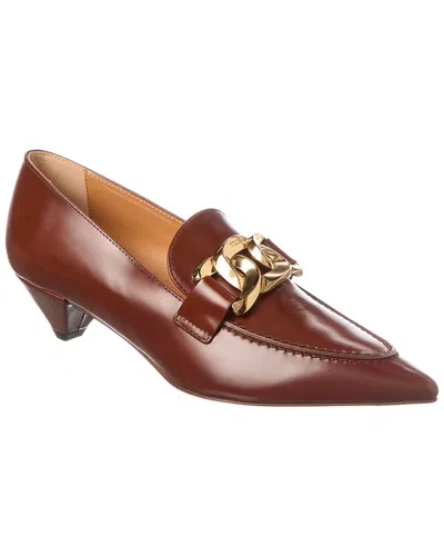Tod's Leather Pump In Burgundy