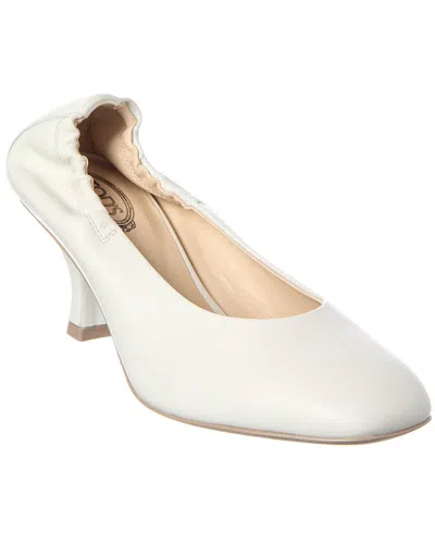 Tod's Leather Pump In White