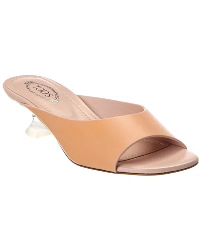 Tod's Leather Sandal In Brown