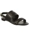 Tod's Leather Sandal In Black