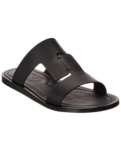 Tod's Leather Sandal In Black