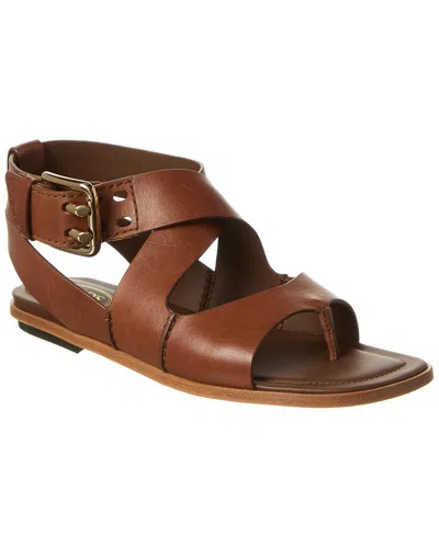 Tod's Leather Sandal In Brown