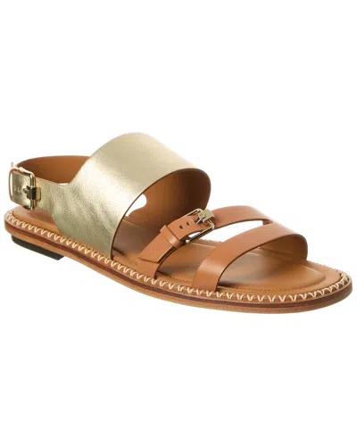Tod's Leather Sandal In Brown