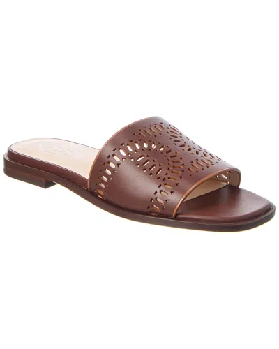 Tod's Leather Sandal In Brown