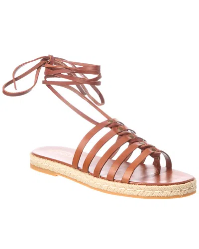 Tod's Leather Sandal In Brown