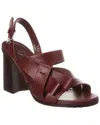 Tod's Leather Sandal In Red