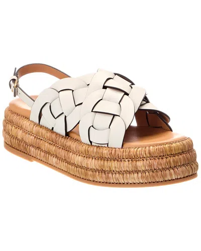 Tod's Leather Sandal In White