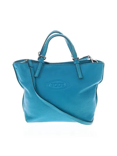 Pre-owned Tod's Leather Satchel In Blue
