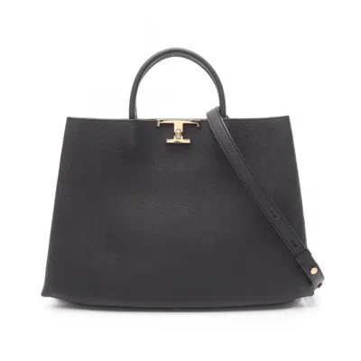 Pre-owned Tod's Leather Shopping Bag Tote Bag () In Black
