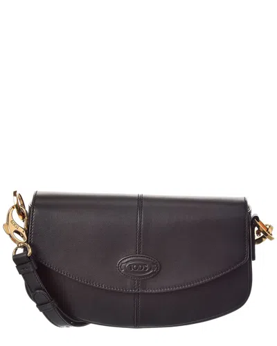 Tod's Leather Shoulder Bag In Burgundy