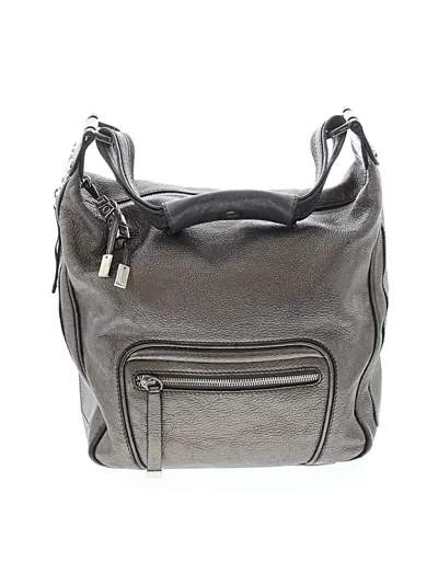 Pre-owned Tod's Leather Shoulder Bag In Gray