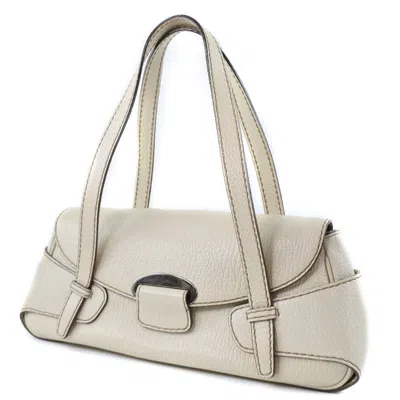 Pre-owned Tod's Leather Shoulder Bag () In Beige