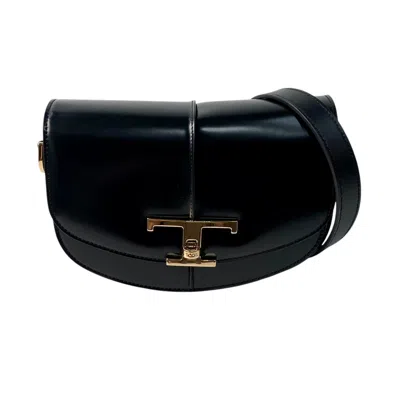 Pre-owned Tod's Leather Shoulder Bag () In Black