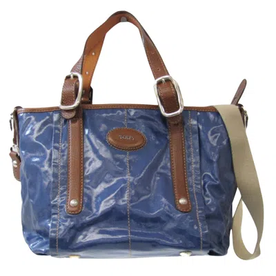 Pre-owned Tod's Leather Shoulder Bag () In Blue